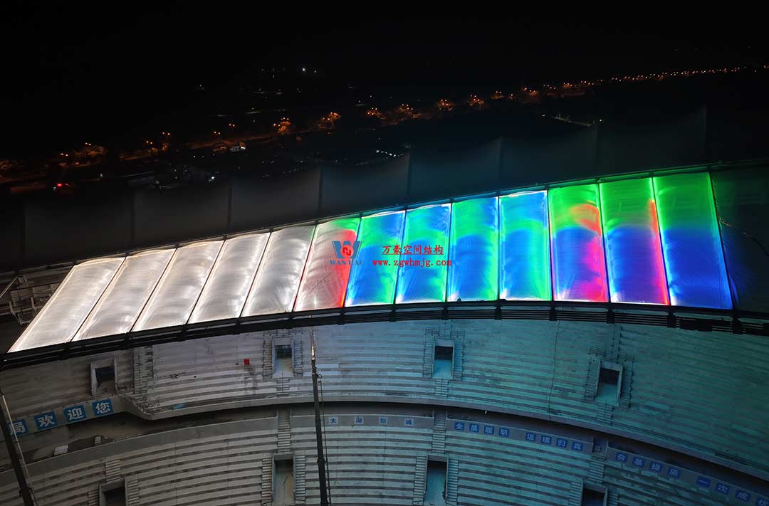 太湖之畔，華燈初上|無錫奧體中心施工加速