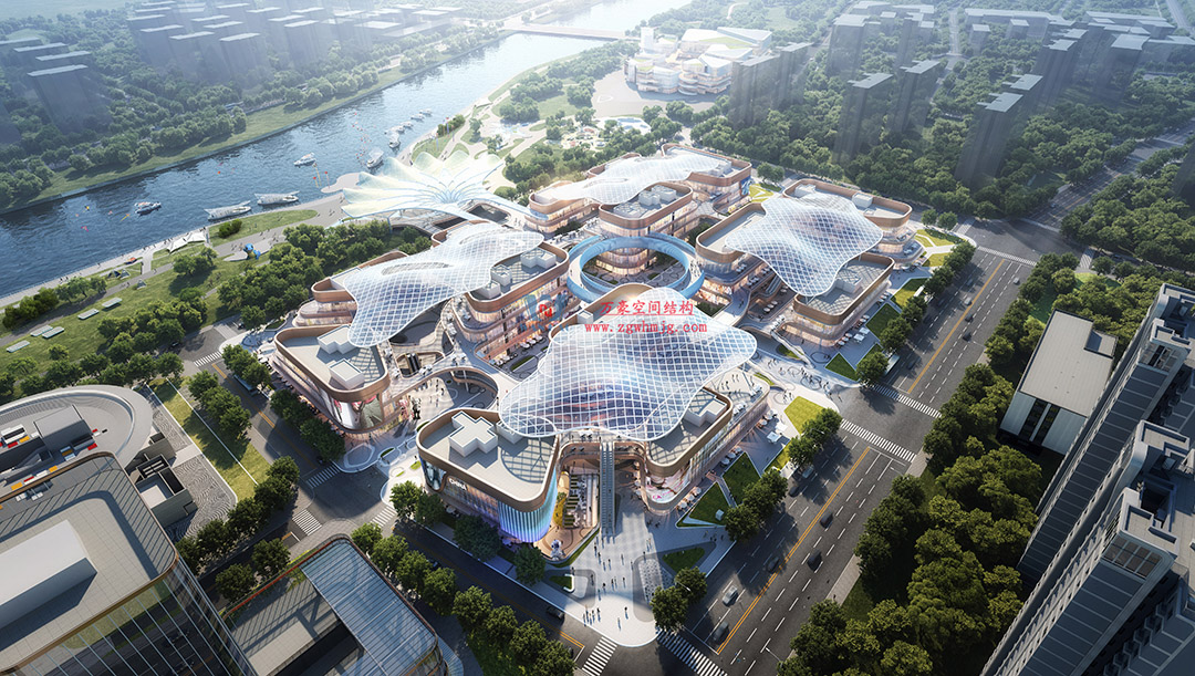 喜報｜浙江萬豪集團成功中標石家莊太平河片區(qū)合生匯大型ETFE商業(yè)天幕！