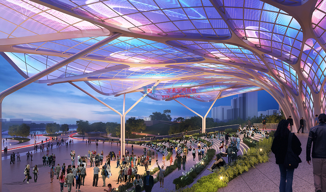 喜報｜浙江萬豪集團成功中標石家莊太平河片區(qū)合生匯大型ETFE商業(yè)天幕！